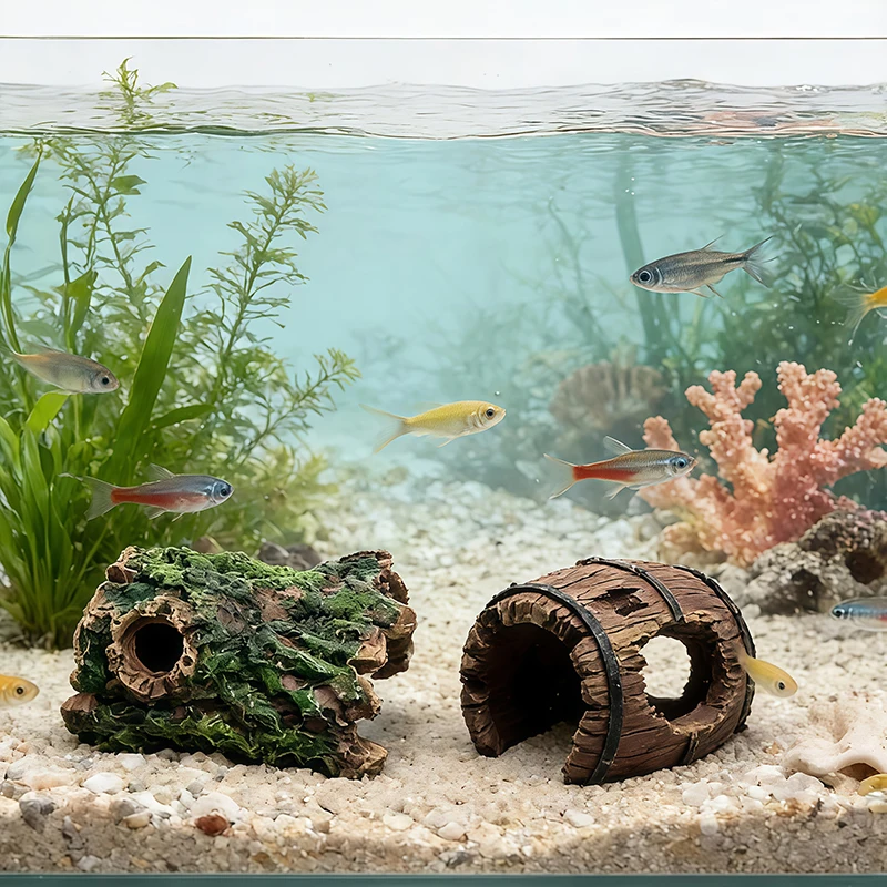 Aquarium Moss - 3Pcs Aquarium Resin Decoration Ornaments Cave