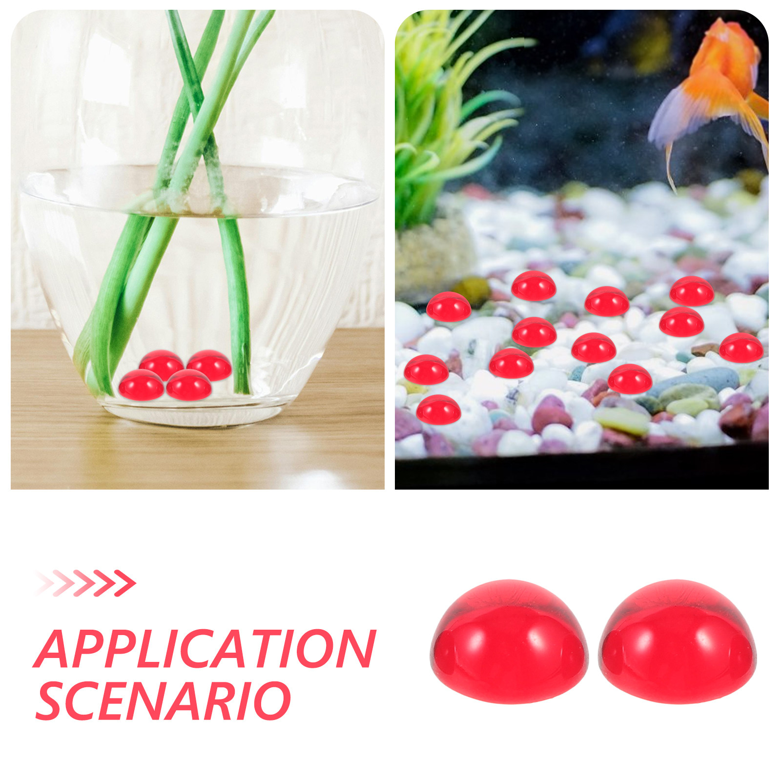 50Pcs Red Glass Pebbles Vase F - Planted Tank review and price